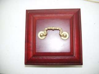 Very Pretty Small Wooden Jewelry Box Brass Hardware  