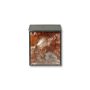    Locking Copper Wall Mount Mailbox   Brook Trout