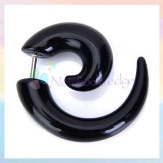 Acrylic Fake Cheater Spiral Ear Expander Gauge 16G Stretcher Plug 