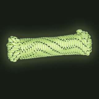  Glow in the Dark Braided Poly Rope   Tent Boat Caving Camping  