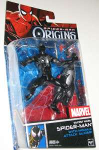 SPIDERMAN Origins Marvel Legends BLACK Figure War VENOM  