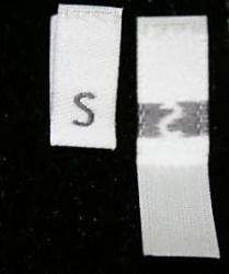 Clothing Size Labels XS S M L XL OSFA USA Cotton Satin  