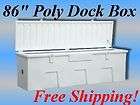 86 Poly Boat Dock Deck Pool Outdoor Patio Storage Box