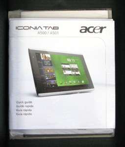 Acer ICONIA TAB TABLET A500 A500 10S16U 16GB XE H60PN 002 10.1in BLACK 