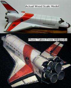 Moonraker James Bond Space Shuttle Wood Model Large FS  
