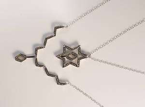 Sterling SILVER Necklace Star of David Marcasite NEW  