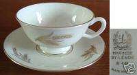 LENOX HARVEST Wheat R 441 Footed CUP & SAUCER  