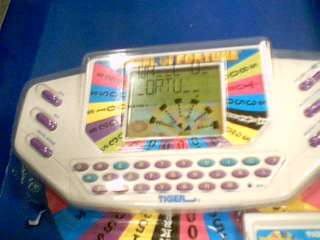 1998 TIGER ELECTRONICS WHEEL OF FORTUNE W/#9 CART ~USED  