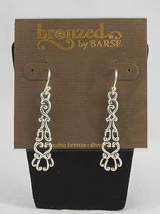 Bronzed By Barse Silver Smitten Linear Drop Earrings  