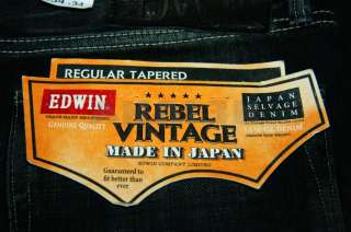   Vintage Selvage Denim Made In Japan Black Heavy Wash jeans $338 W34