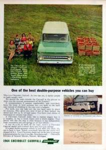 1964 Chevy Suburban Carryall Original Color Ad  