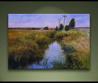 Plum Island Marsh Fine Art Landscape Painting Bechler  