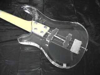   String Clear Body Lucite Electric Bass Guitar, Brand New  