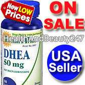 Bottle DHEA 50 mg. 300 Tablets Testosterone  