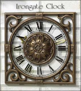 LOW PRICE IRONGATE INDOOR OUTDOOR CLOCK or THERMOMETER  