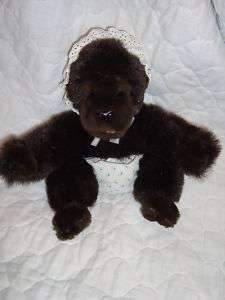 Dakin VTG 1983 Brown Baby Gorilla Monkey Hat Diaper 9  
