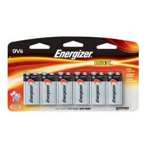 Energizer MAX Alkaline 9 Volt Battery (6 Pack) 522SBP6H at The Home 