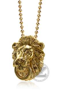 ZShock The ZShock Zar Lion head pendant in GoldTone  Karmaloop 