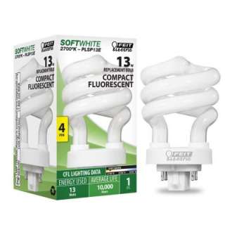 Feit Electric 13 Watt 4 Pin Spiral CFL Light Bulb (50 Pack) PLSP13E/50 