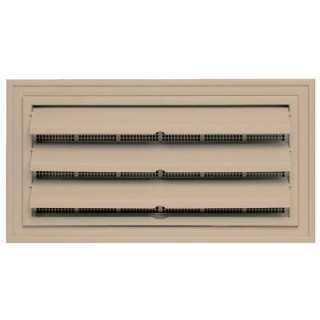 375 in. x 18 in. Foundation Vent with Ring for Remodeling, #069 Tan