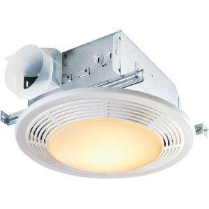 NuTone Decorative 100 CFM Ventilation Fan With Light   White 8664RP at 