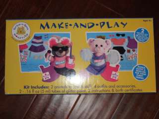 Build a Bear Make and Play workshop lot 2 kits sewing rock cheerleader 