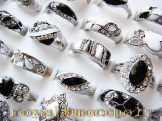 wholesale lots 24pieces of Assorted style glaze Rhinestone Silver 