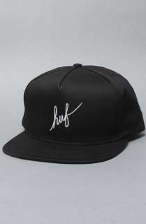 HUF The Script HUF Snap Back in Black  Karmaloop   Global 