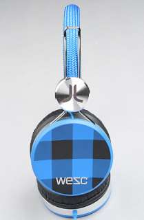 WeSC The Checked Banjo Headphones in Royal Blue  Karmaloop 