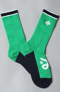 LRG Core Collection The Core Collection Hensler Crew Socks in Kelly 