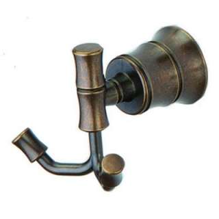 Pegasus Bamboo Brass Double Robe Hook in Heritage Bronze 581B 2296H at 