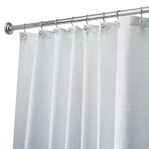 interDesign Carlton Extra Long Shower Curtain in White 23080 at The 