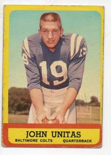 1963 Topps #1 John Unitas Baltimore Colts  