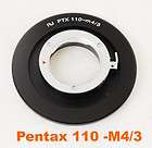 Pentax 110 Lens to Micro 4/3 M4/3 Adapter Panasonic G2 G3 G10 GF1 GF2 