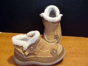 Toddler Kids Osh Kosh Suede Boots Fleece Lining Size 6 M  