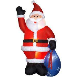 Home Accents Holiday 7 ft. Airblown Lighted Santa 83012 at The Home 