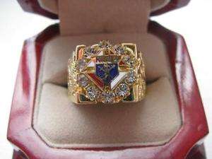 NEW Mens Knights of Columbus Brilliant White Stone Crest Ring  
