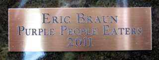 Engraved Gold Brass Plate for Fantasy Football Trophy  