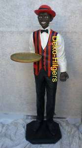 Black Boy Kellner Butler Afrika Figur Lebensgroß 7065 R  