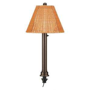   Umbrella Table Lamp with Honey Wicker Shade 11777 