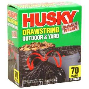 Husky 39 Gallon Drawstring Yard Bag (70 Count) HK39DS070B M at The 