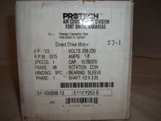 New Protech 5KCP39JG 1/3 HP Direct Drive A/C Motor 1.8A 008 230V 