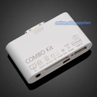 5in1 KomboKit USB Kartenleser SD USB TF Adapter für Das neue iPad 3 