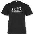  Original ShirtzShop SKI EVOLUTION downhill skiing T Shirt S 