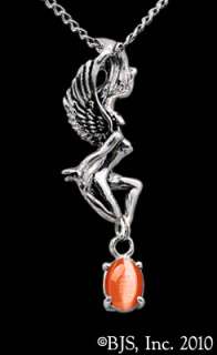 Vixen Fairy Necklace with Gemstone, Fairy Jewelry, Fairy Pendant, Made 