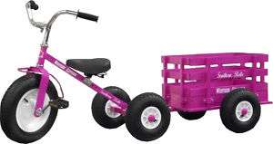 NEW PINK ALL TERRAIN TRICYCLE & WAGON SET   