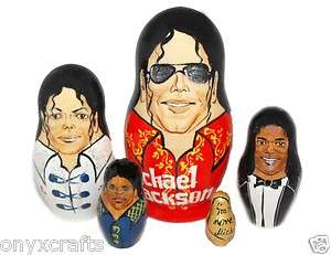 Michael Jackson on Russian Nesting Dolls.  