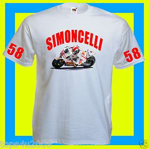 MOTO GP MARCO SIMONCELLI ROSSI T SHIRT ALL SIZES COLOURS AVAILABLE 