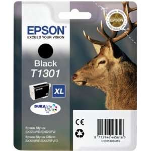 Epson T1301 DuraBrite Tintenkartusche Verkaufspackung schwarz  