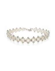 Lustrous   Klassische Ivory Perlen und Diamante Bridal Choker